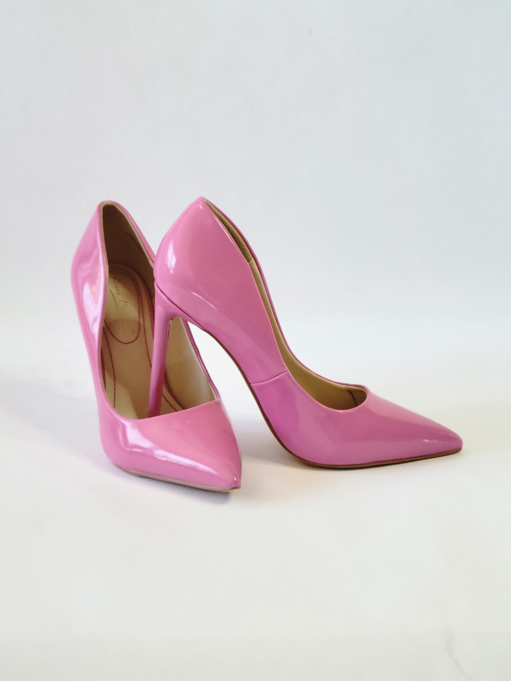 Pink Patent Pointed-Toe Stiletto Pumps